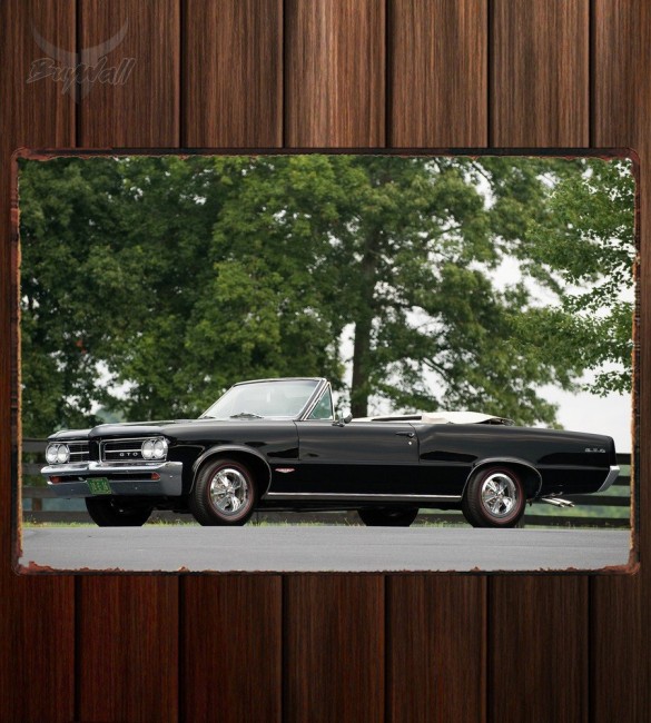 Металлическая табличка Pontiac Tempest LeMans GTO Convertible 568 Металлическая табличка Pontiac Tempest LeMans GTO Convertible 568